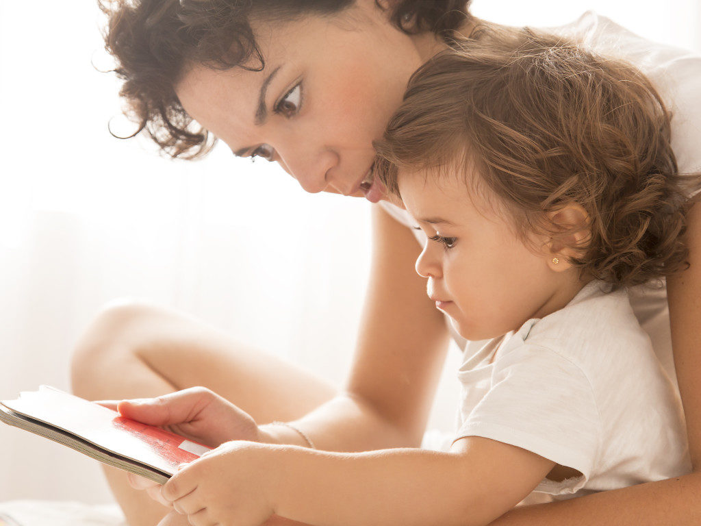 Closeup of Mother and daughter spending time together